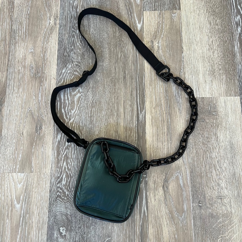 Urban Outfitters Messenger Crossbody Mini Bag Nylon Dark Green